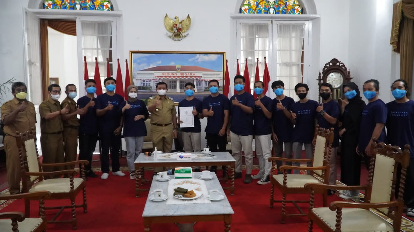 Jaya Dwara Percussion Saat Audiensi Dengan Bupati Sumedang, Dony Ahmad Munir